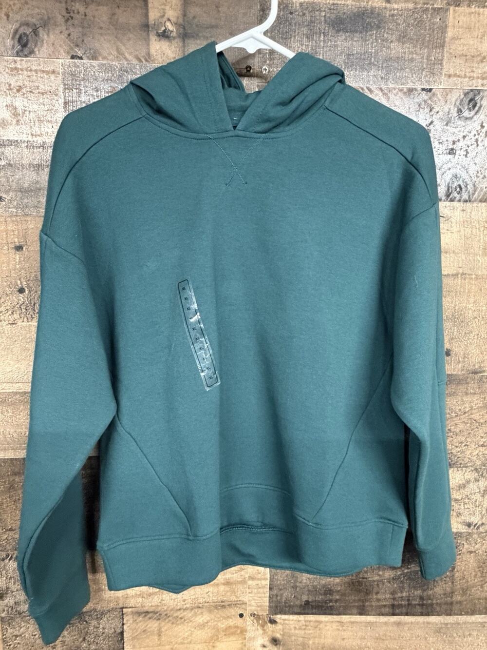 DSG Girls Size XL Sport Fleece Top Hoodie Dark Green Long Sleeve NWT SKU 0024